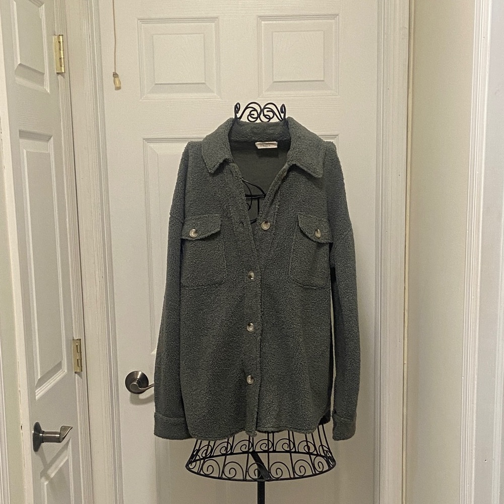 Thread & Supply Charcoal Teddy Jacket